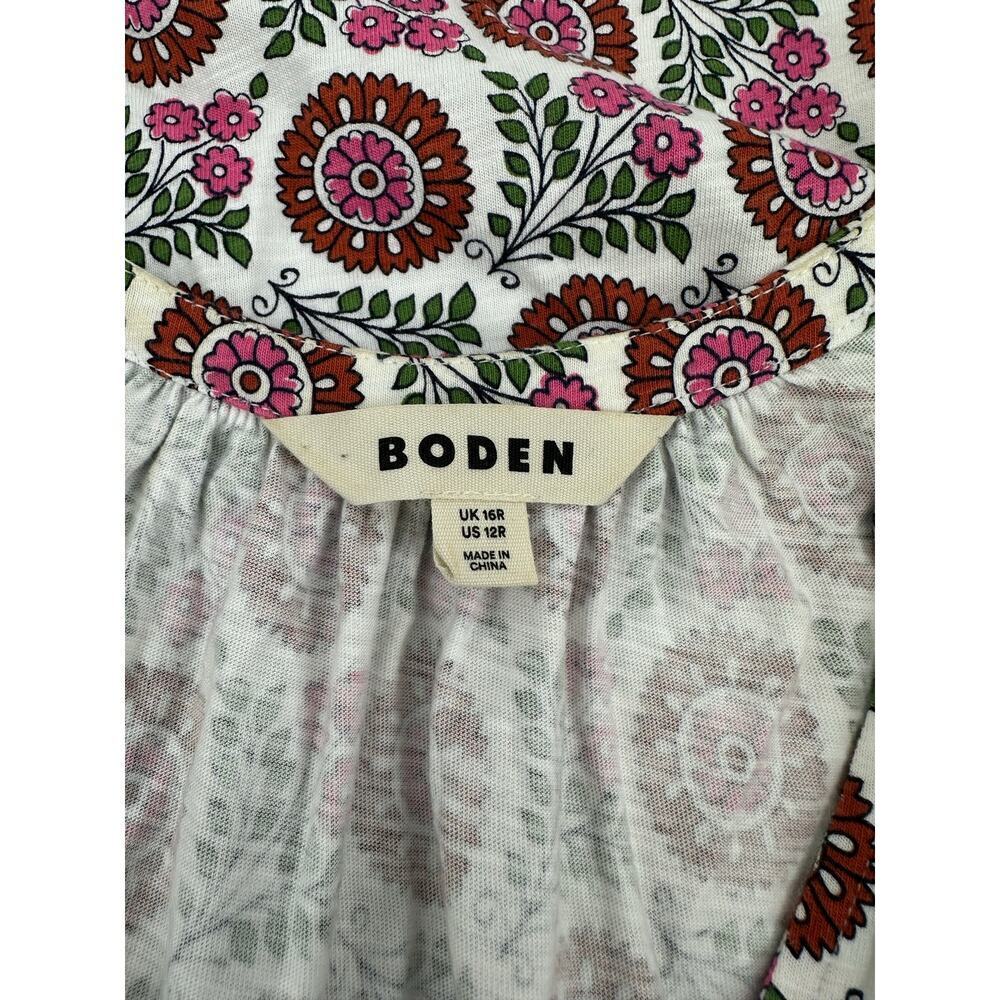 Boden Sleeveless Jersey Shift Dress In Gin Fizz Sunflower - Picture 9 of 9
